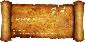 Farsang Aliz névjegykártya